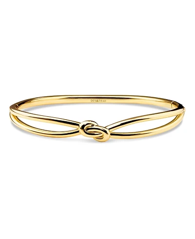Devata Love Knot Bangle Bracelet in Gold Plated Sterling Silver