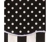 Rlf Home-Glory Dotty Style High Quality 3" Rod Pocket Valance 50" X 16" Black by Rlf Home