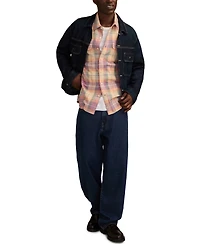 Lucky Brand Men's Big Slub Plaid Shirt