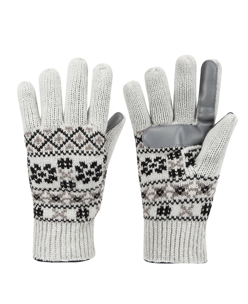 Isotoner Women's Nordic Fair Isle Knit Touchscreen Gloves