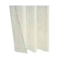 Habitat Boucle Sheer Premium Stylish and Functional Grommet Curtain Panel 52" x 63" Off White