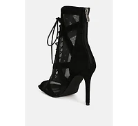 Anarki Mesh Lace-Up Ankle Boots