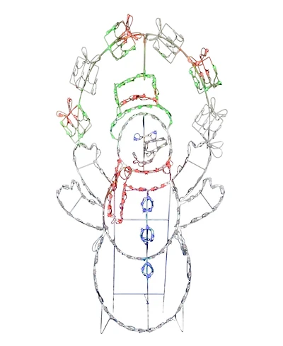 Puleo International 5' 2D Outdoor Snowman Christmas Holiday Decor