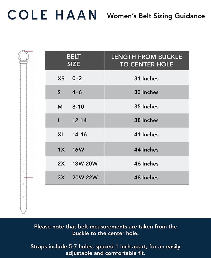 Cole Haan Women's Two-in-One Center Bar Reversible Leather Belt