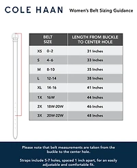 Cole Haan Women's Two-in-One Center Bar Reversible Leather Belt