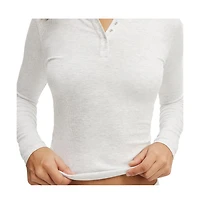 Cotton On Women's Airy Soft Henley Long Sleeve