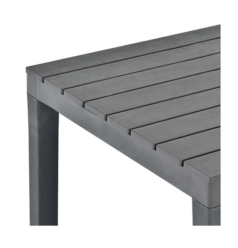 vidaXL Patio Table Anthracite 30.7"x30.7"x28.3" Plastic