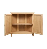 Corner Cabinet 31.4"x13.1"x30.7" Solid Oak Wood