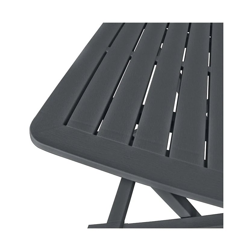vidaXL 3 Piece Folding Bistro Set Plastic Anthracite