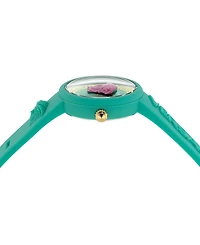 Versace Kids Medusa Pop Teal Silicone Strap Watch, 32mm