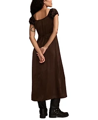 Lucky Brand Women's Simone Velvet Burnout Midi Dress