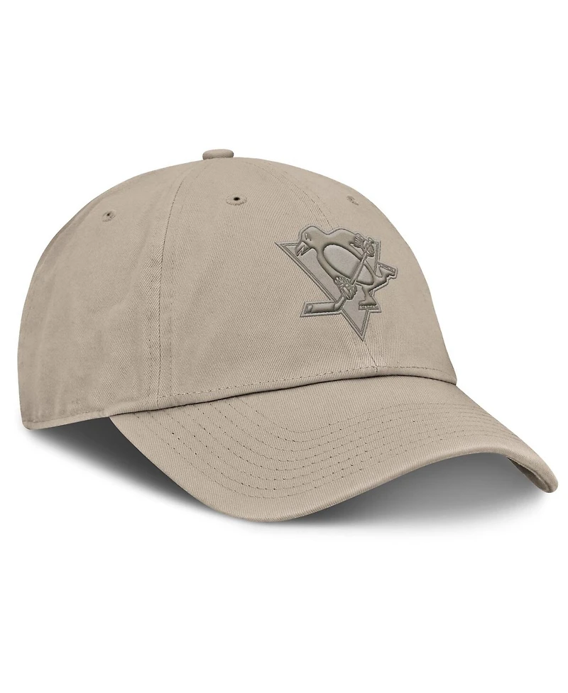 Fanatics Men's Tan Pittsburgh Penguins Authentic Pro Road Adjustable Hat