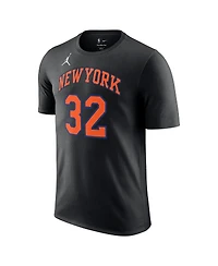 Jordan Men's and Women's Karl-Anthony Towns Black New York Knicks Name Number T-Shirt