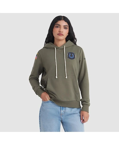 Nike Women's Olive Indianapolis Colts 2025 Salute to Service Sideline Standard Issue Dri-fit Hoodie