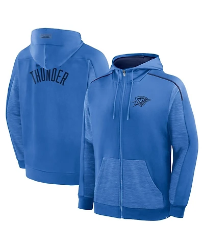 Fanatics Men's Blue Oklahoma City Thunder Back Door Cut Play Defender Full-Zip Hoodie