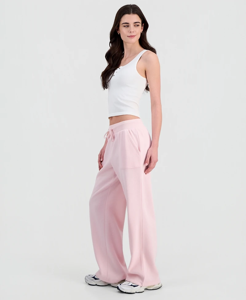 Sincerely Jules Juniors' High-Rise Wide-Leg Pants