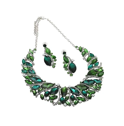 Sohi Rhinestones -Plated Jewellery Set