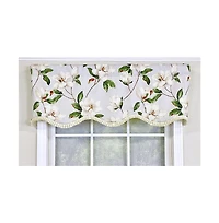 Rlf Home Magnolia Ruffled Provance Valance 3inch Rod Pocket