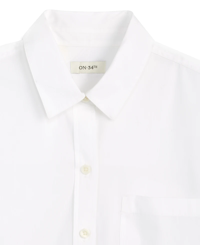 On 34th Women's Cotton Relaxed-Fit Blouse, Macy's Exclusive