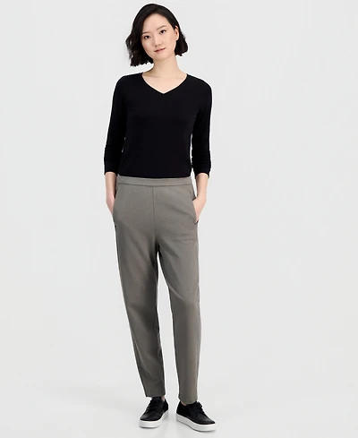 Eileen Fisher Women's Garment-Dyed Slouchy Terry Ankle Pants, Regular And Plus