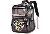 Batfox Clear Backpack for School Girls, Heavy Duty Tpu Transparent Backpack Stadium Events Approved, Clear Bookbag