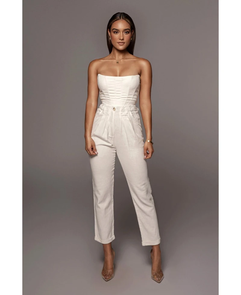 Jluxlabel Women's Fenix Reversible Linen Corset