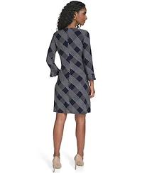 Tommy Hilfiger Petite Plaid 3/4-Sleeve Shift Dress