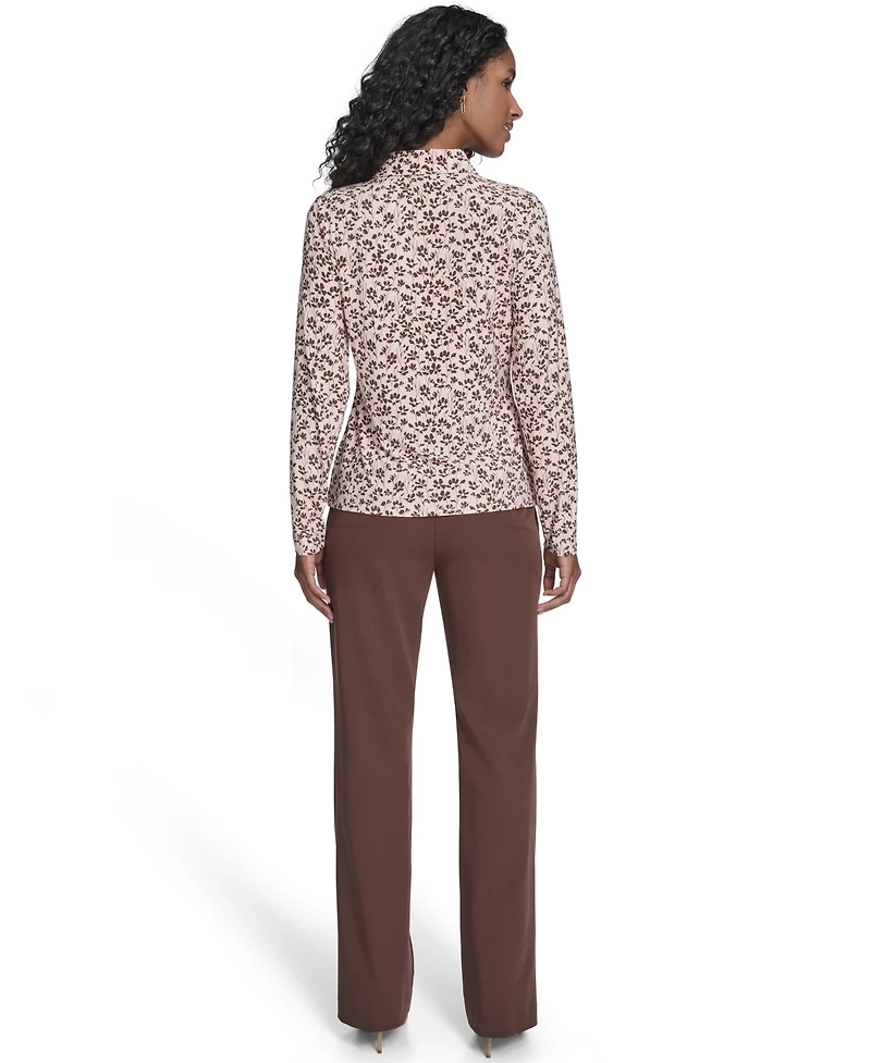 Tommy Hilfiger Women's Blossom Floral Knit Button Up Top