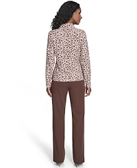 Tommy Hilfiger Women's Blossom Floral Knit Button Up Top