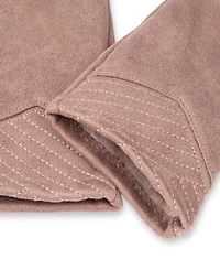 Isotoner Women's Water Repellent Stretch Microsuede Gloves with Quilted Chevron Wrist