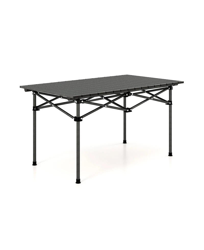 Sugift Aluminum Camping Table for 4-6 People with Carry Bag