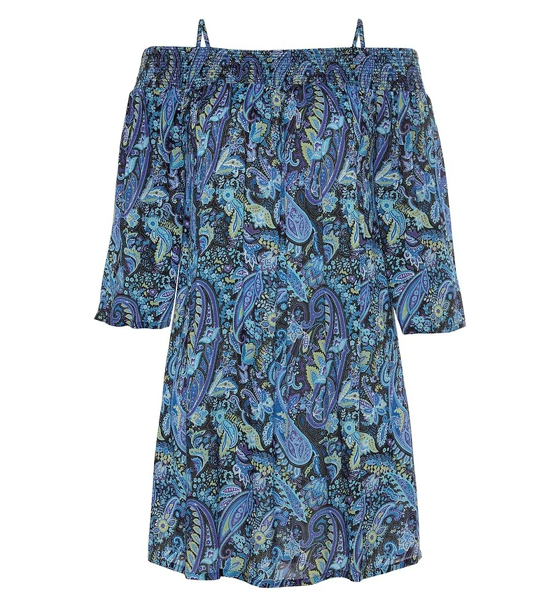 Lascana Women's Off The Shoulder Patterned Dress