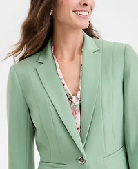 Kasper Women's Stretch Crepe One-Button Panel-Seamed Jacket