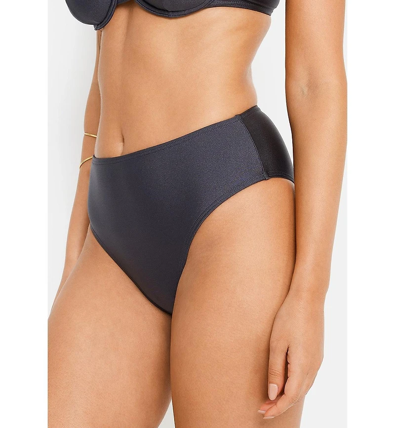 Lscn by Lascana Women's Shimmer High Waisted Bikini Swimsuit Bottom