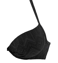 Lascana Women's Textured Push Up Bikini Swimsuit Top Bra Sizing