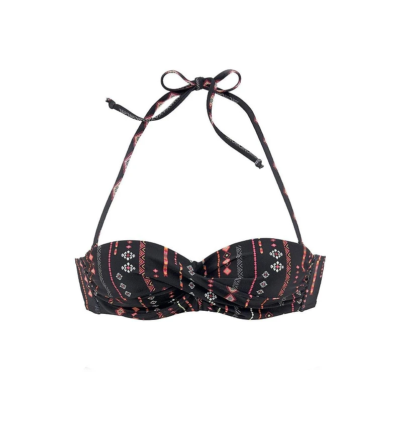 Lascana Women's Pattern Bandeau Bikini Swimsuit Top Bra Sizing