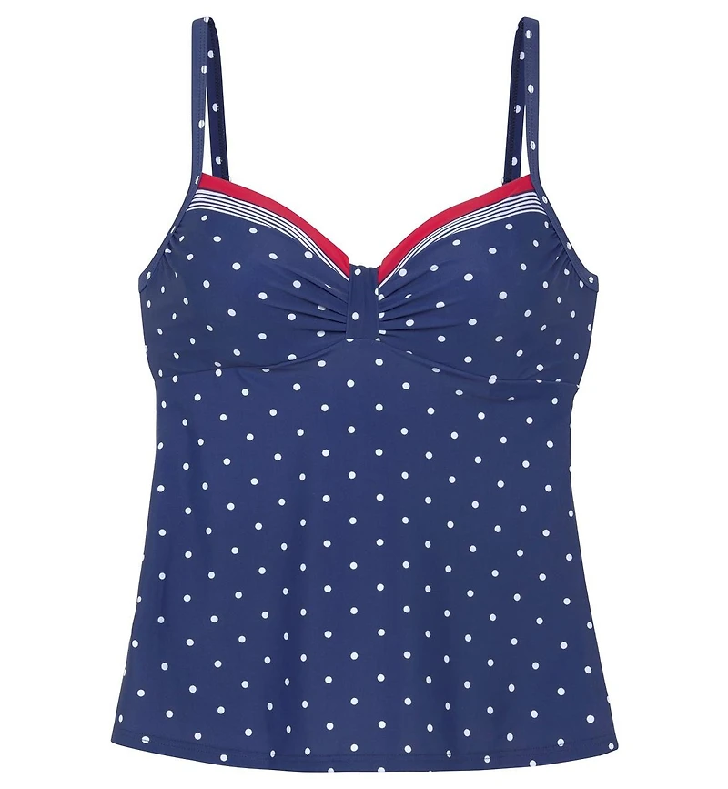 Lascana Women's Striped Polka Dot Tankini Swimsuit Top