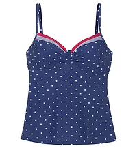 Lascana Women's Striped Polka Dot Tankini Swimsuit Top