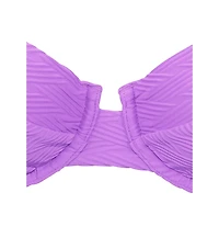 Lascana Women's Textured Balconette Underwire Bikini Swimsuit Top Bra Sizing