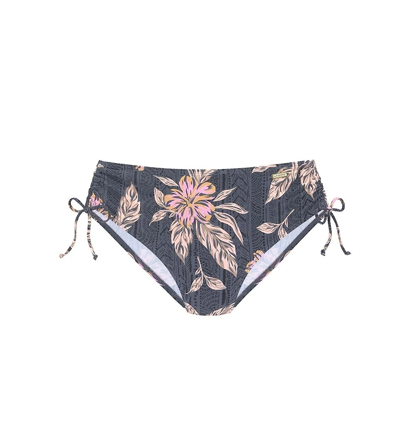 Lascana Women's Mix Print Mid Rise Bikini Swimsuit Bottom