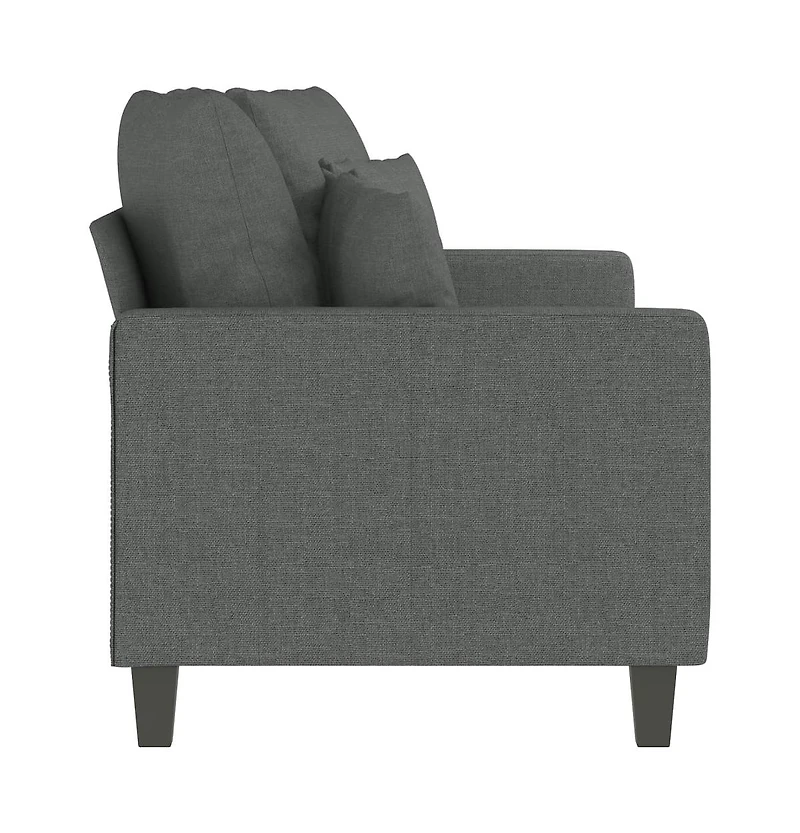 vidaXL 2-Seater Sofa Dark Gray 55.1" Fabric