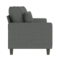 vidaXL 2-Seater Sofa Dark Gray 55.1" Fabric