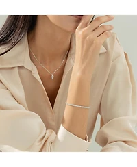 Sterling Silver 18k Gold Plated Cherie Tennis Bracelet, Summer Jewelry