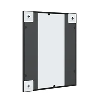vidaXL Wall Mirror Black 15.7"x19.7" Rectangle Iron