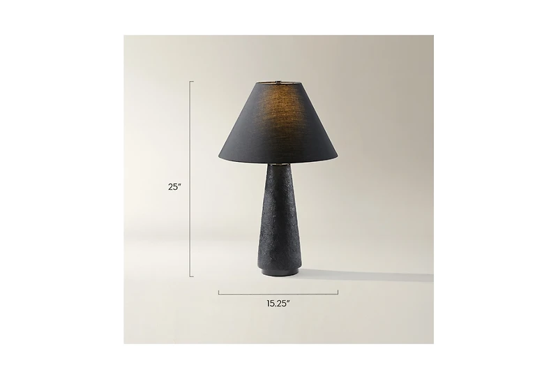 Z Gallerie Beton Table Lamp - Black