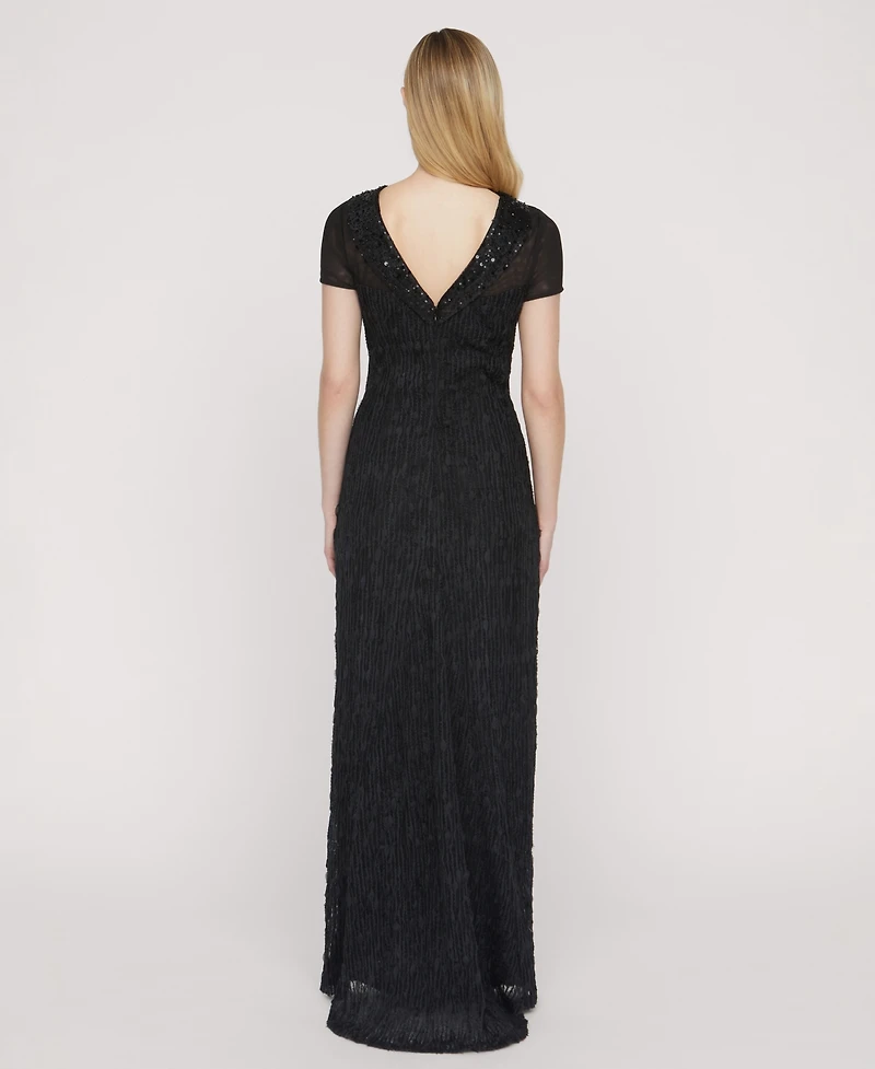 Js Collections Women's Inaya Column Collared Gown