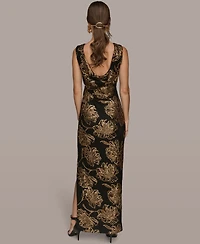 Donna Karan New York Women's Embellished Crewneck Maxi Dress