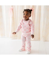 Sweet Wink Baby Girls Bow Trellis Flare Legging
