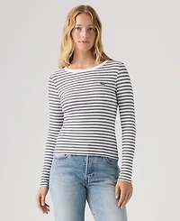 Levi's Women's Hayes Clara Strip Long Sleeve Top