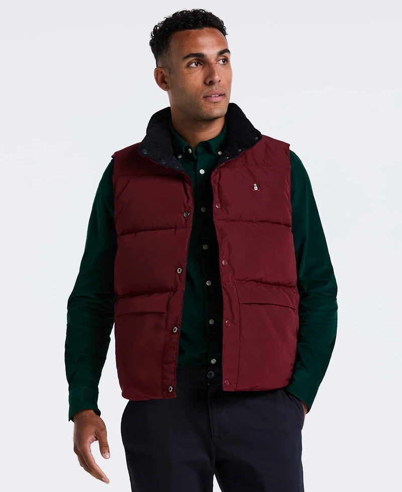 Original Penguin Men's Reversible Corduroy Puffer Vest